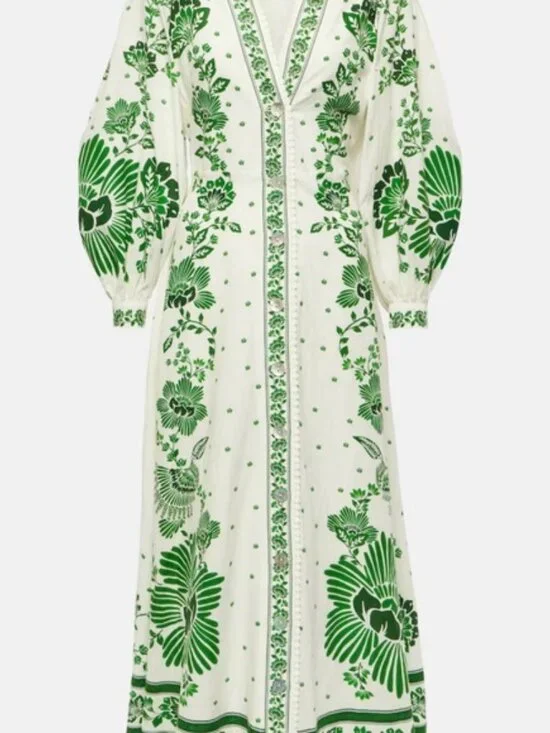 Farm Rio Forest soul off white maxi dress - Picture 5 of 6